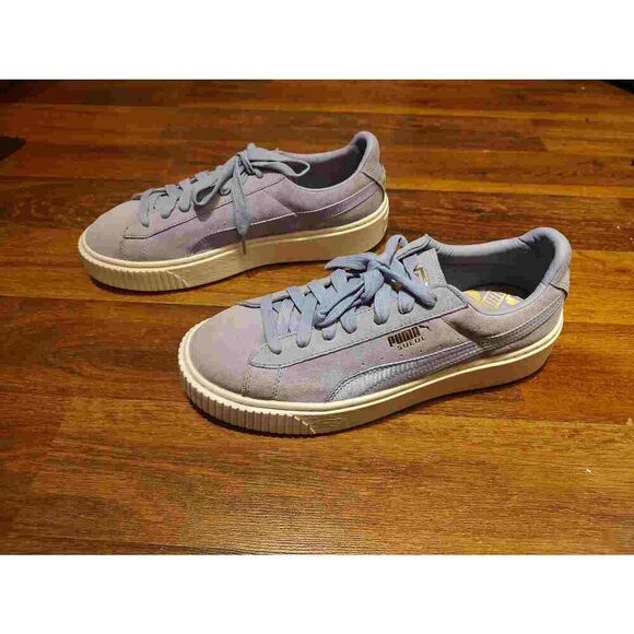 Puma lavender platform suede sneakers size 9.5* - Picture 2 of 7